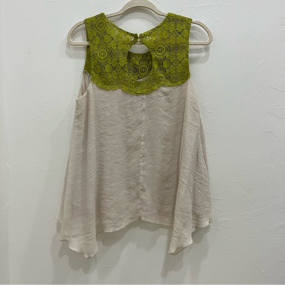 Teen Vogue for my Style Women’s Cream Green Lace Top Large